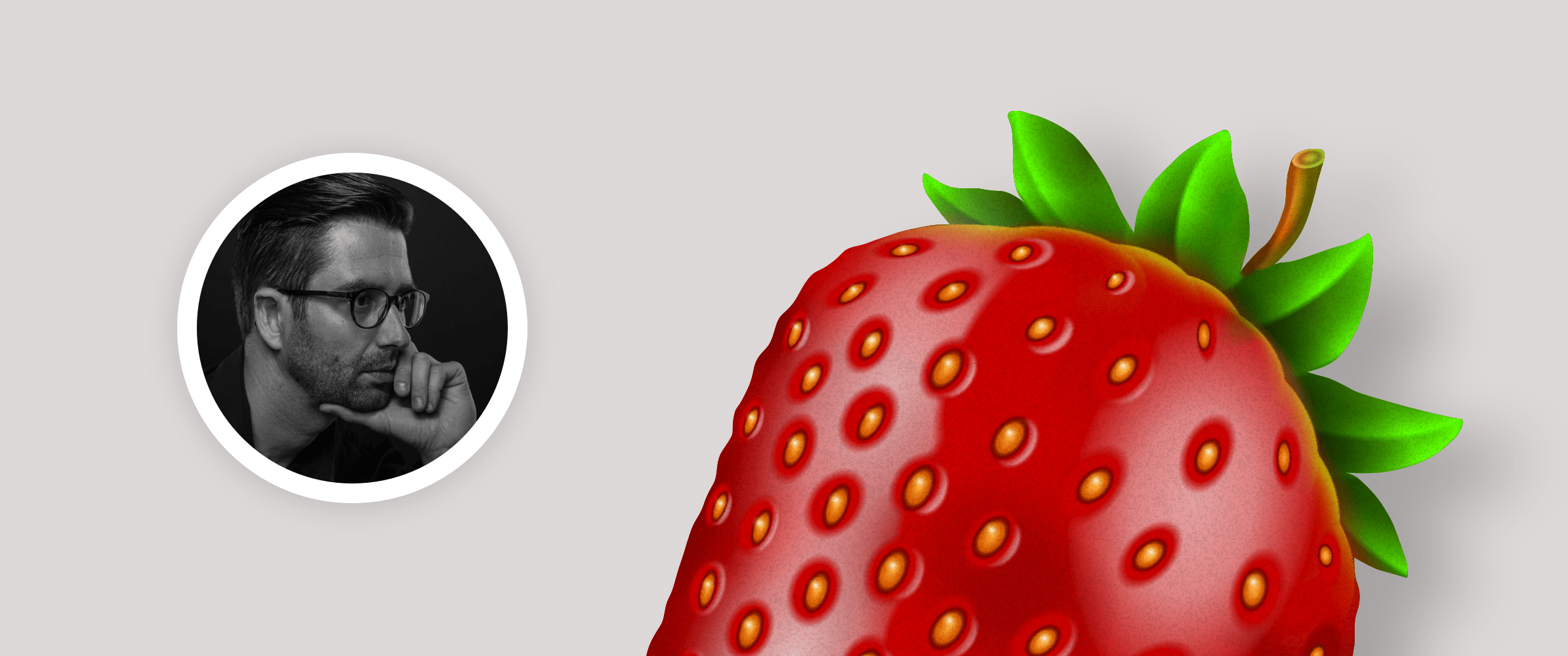 How to design a delicious-looking strawberry using just one layer